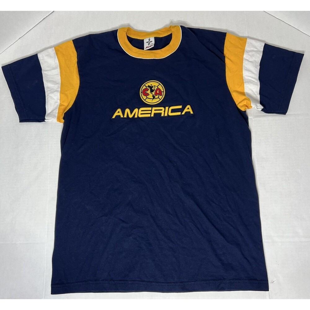 Sama Tag Club America Aguilas Liga MX Football Soccer T-Shirt Men’s Blue Size XL